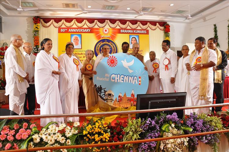 CHENNAI CELEBRATED 80th ANNIVERSARY OF BRAHMA KUMARIS: BK USHA BEHEN ADDRESSES