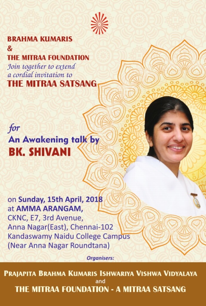 LIVE: An Awakening Talk - Just a minute can change your destiny by BK Shivani, Chennai | 15-04-2018 6.00pm